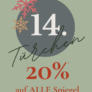 20% auf Spiegel. Nur für Lagerware !