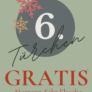 Festliche Grafik mit einer großen Weihnachtskugel, beschriftet mit „6. Türchen“. Darunter steht „GRATIS* Homann Sekt Flasche“ als Hinweis auf ein kostenloses Sektgeschenk, ergänzt durch „*nur solange der Vorrat reicht“. Das Angebot ist ausschließlich bei Möbel Homann in Braunschweig erhältlich – nur vor Ort und solange der Vorrat reicht.