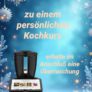 Winterlich gestaltete Einladungsgrafik zu einem persönlichen Thermomix-Kochkurs mit Schneeflocken und Tannenzweigen. Im Mittelpunkt steht ein modernes Thermomix-Gerät mit digitalem Display. Texthinweis auf eine Überraschung nach dem Kurs. Das Angebot gilt exklusiv bei Möbel Homann in Braunschweig – Anmeldung direkt bei Nicole Hausdorf 0177-5150789