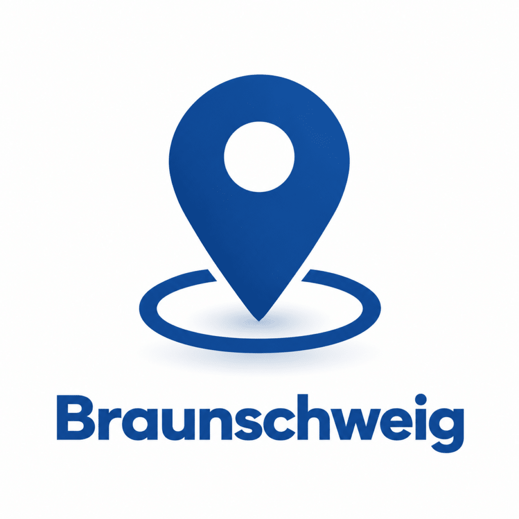Standort-Symbol für Braunschweig in Homann Blau