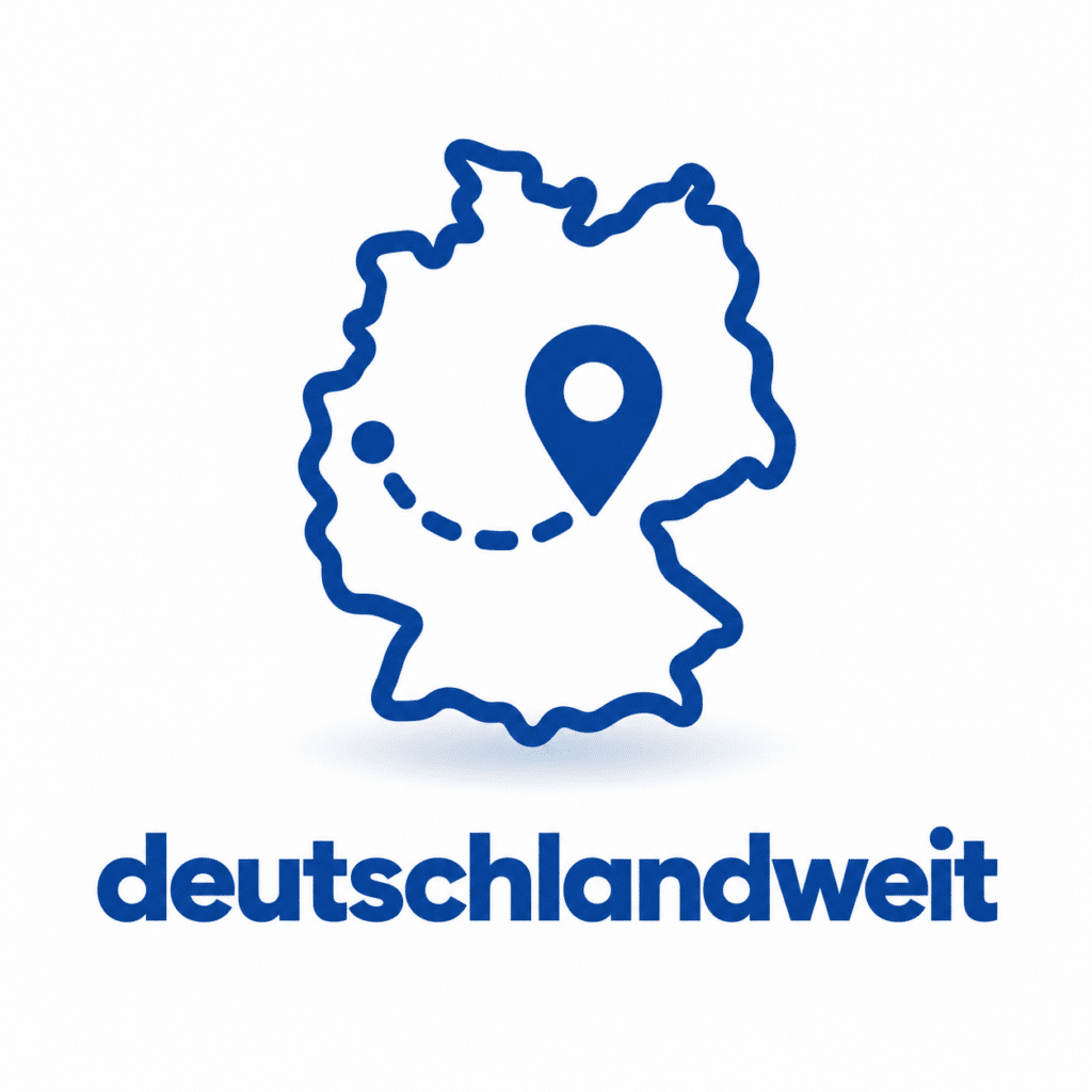 Deutschland-Symbol für deutschlandweiten Küchenservice in Homann Blau