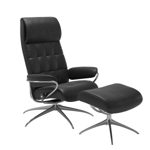 Stressless_London_High Back_Star__Black_Steel_Front